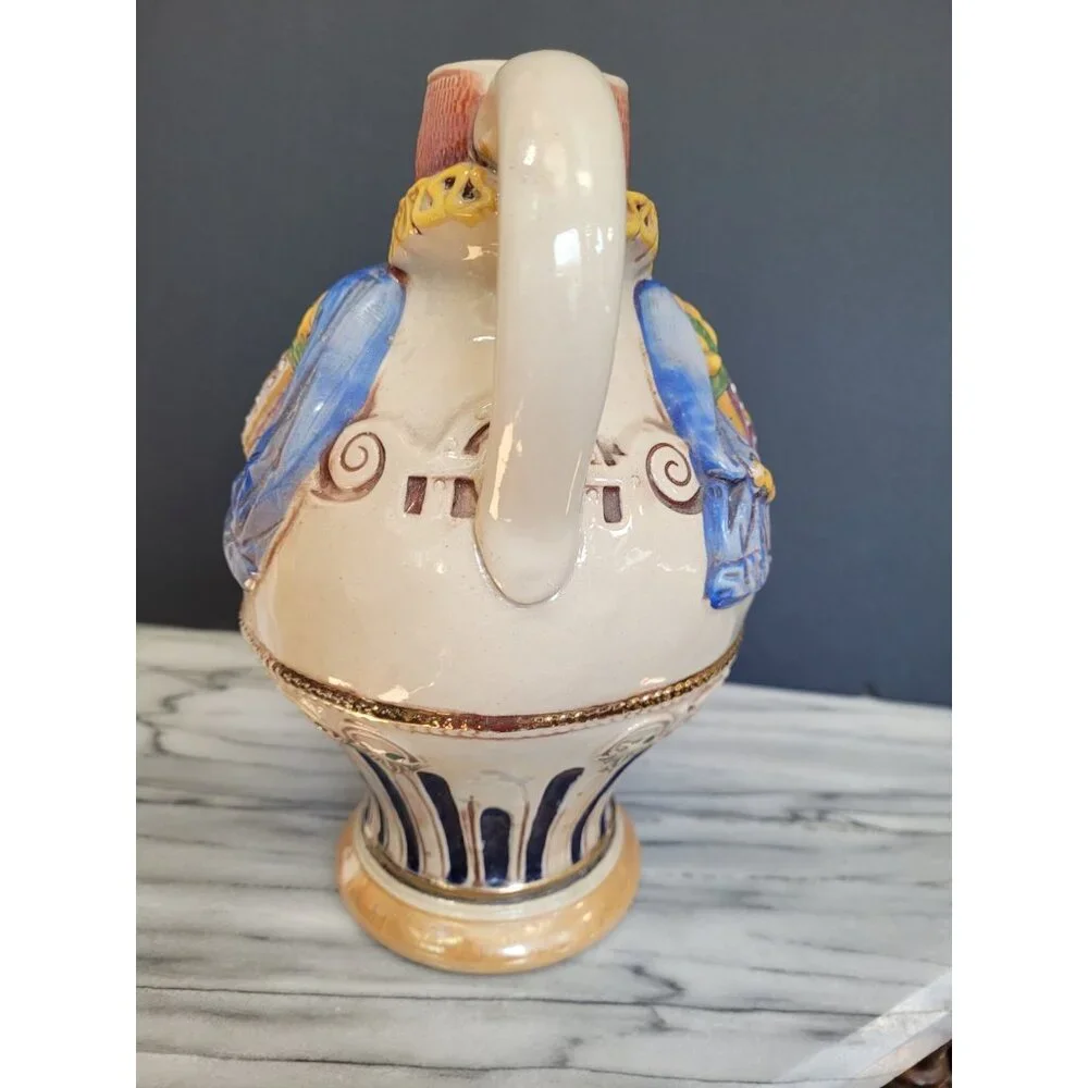 GERZ W. Germany German Beer Pitcher Stein Figurine w/ Proverb Vintage Large‎